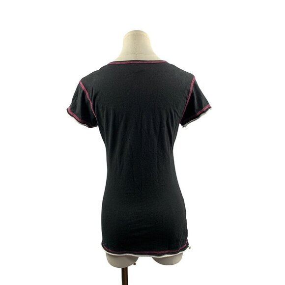 Anxiety Black & Pink Combo Top Large Y2K Style - Picture 2 of 6